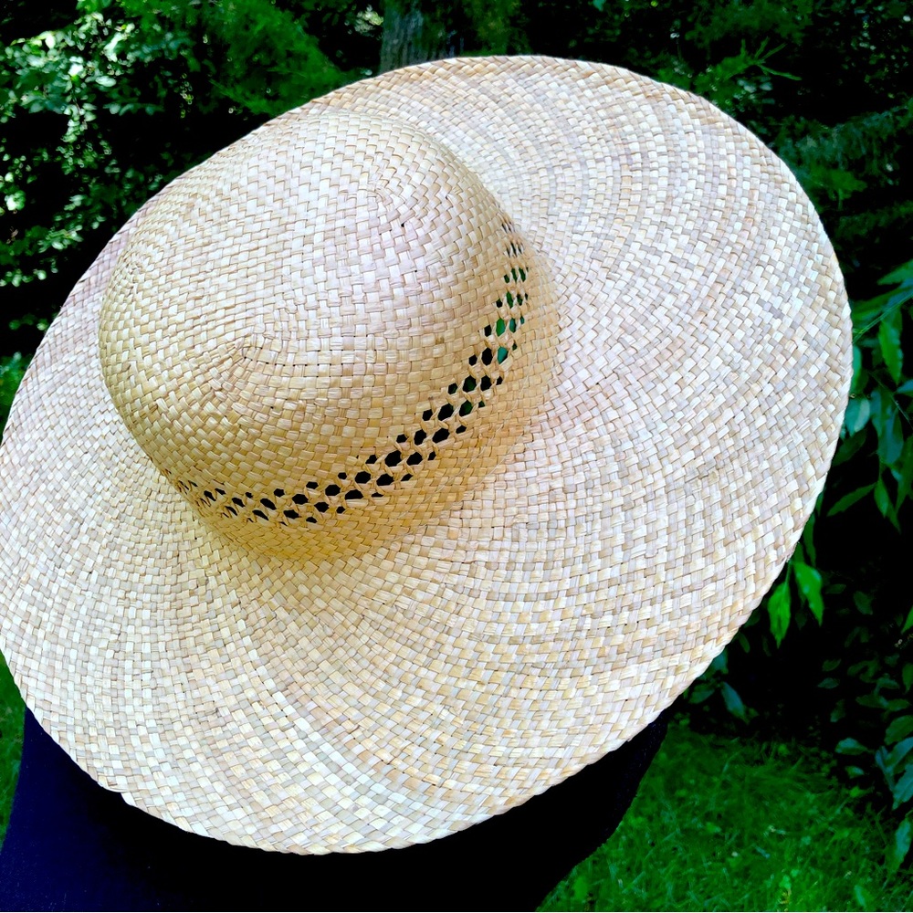 Tan Straw Swirl Hat